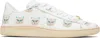 Valentino Royco Vlogo Cat-print Leather Sneakers In Neutral