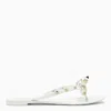 VALENTINO GARAVANI WHITE RUBBER ROCKSTUD FLIP-FLOPS