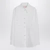 Valentino White Cotton Shirt With Ruffles