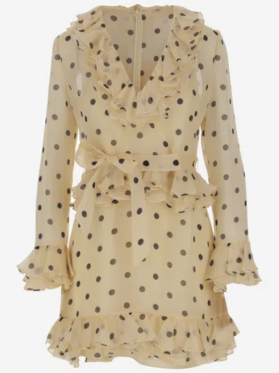 VALENTINO WHITE SILK ORGANZA MINI DRESS