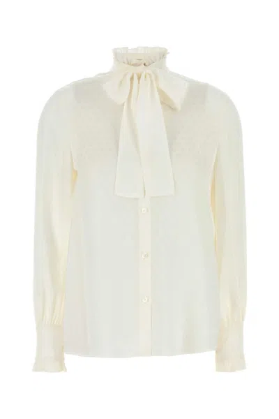 VALENTINO WHITE SILK SHIRT