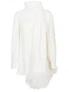 Valentino Silk Top With Feather Detail And Shawl