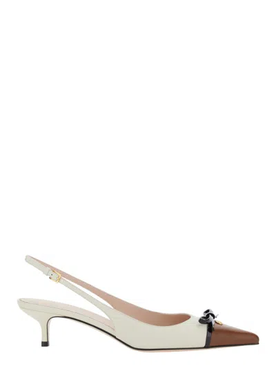 Valentino Garavani White Slingback Pumps