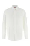 Valentino Tailored Poplin Shirt With Button Accents In White