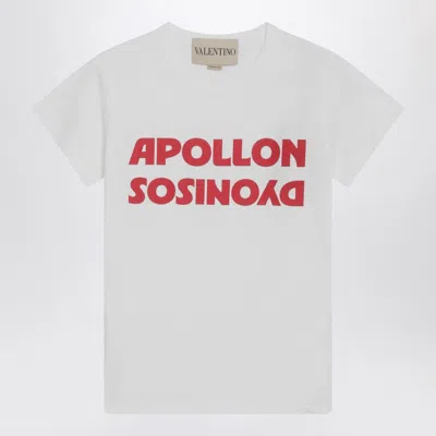VALENTINO WHITE T-SHIRT WITH APOLLON/DIONYSUS PRINT