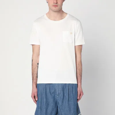 Valentino Signature Vlogo Crewneck T-shirt In White