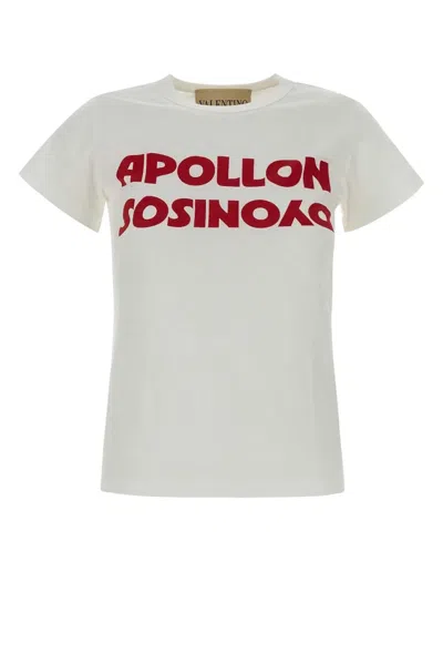Valentino White Tshirt With Apollon/dionysus Print