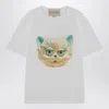 Valentino Cotton T-shirt With Le Chat De La Maison Print In White