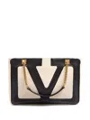 Valentino Garavani Garavani Viva Superstar Medium Nappa Leather Shopping Bag Woman Butter/black Uni In White