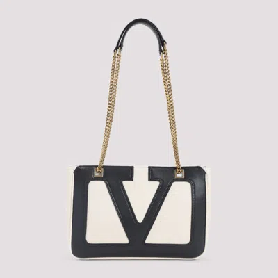 Valentino Garavani White Viva Superstar Small Tote