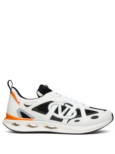 VALENTINO GARAVANI VLOGO EASYJOG LEATHER SNEAKERS - MEN'S - VISCOSE/CALF LEATHER/POLYESTER/POLYURETHANEPOLYESTERLEATHER