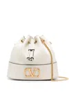 Valentino Chain Bucket Bag Gold-tone Hardware In White
