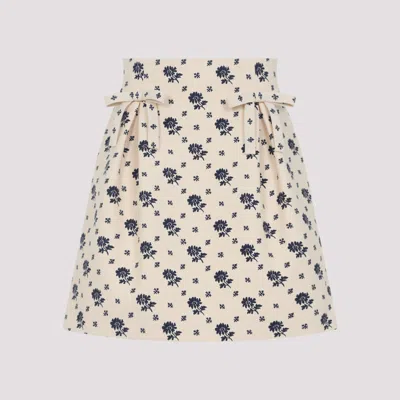 VALENTINO WHITE WOOL MINI SKIRT