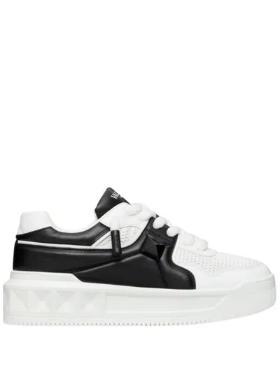 Valentino Garavani Valentino White/black Breathable Mesh Sneakers