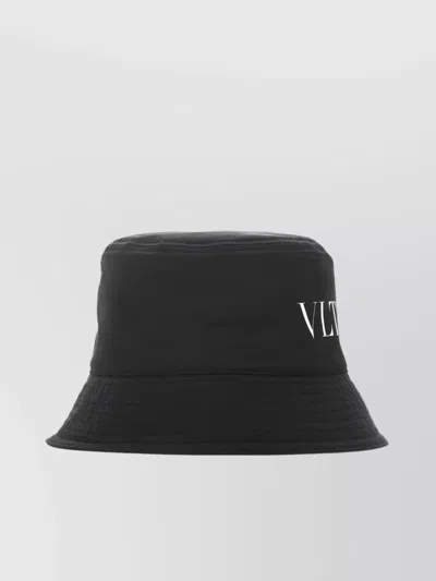 Valentino Garavani Wide Brim Polyester Hat With Ventilation Holes In Black