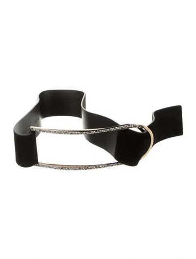 Pre-owned Valentino Garavani Wide Leather Waist Belt In Black