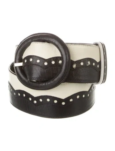 Pre-owned Valentino Garavani Wide Leather Waist Belt In Multi
