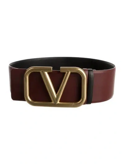 Pre-owned Valentino Garavani Wide Leather Waist Belt In Multi
