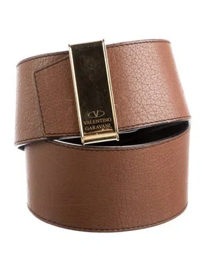 Pre-owned Valentino Garavani Wide Leather Waist Belt In Multi