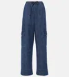 Valentino Garavani Wide-leg Cargo Jeans In Blau