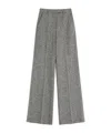 Valentino Wool-blend Flared Trousers In Gray