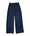 Valentino Wide-leg Casual Pants In Navy Blue