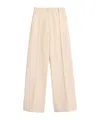 Valentino Hose Aus Diagonal Dry Wool Frau Elfenbein 50 In Nude