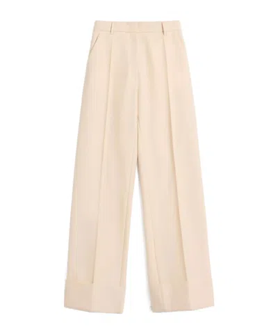VALENTINO VALENTINO PLEAT DETAILED WIDE LEG PANTS