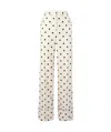 Valentino Polka-dot Silk-crepe Wide-leg Pants In White