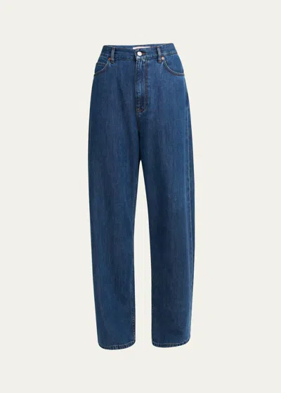 Valentino Wide-leg Denim Jeans In Blue