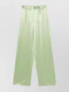 Valentino Silk Wide-leg Trousers In Green