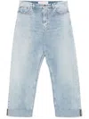 Valentino Wide-leg Jeans In Blue