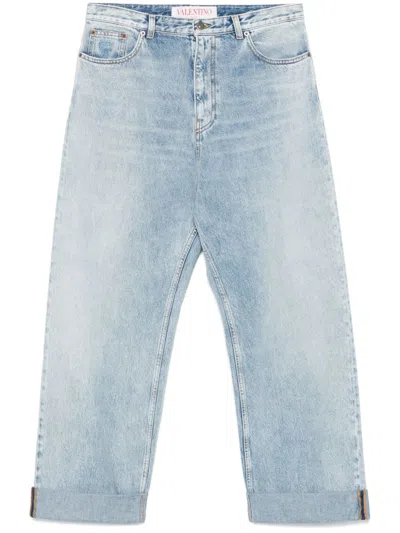 Valentino Wide Leg Jeans - Summer 2025 Edition In Blue