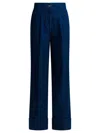 Valentino Garavani Wide-leg Jeans With Pleats In Black