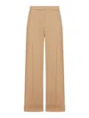 Valentino Wide-leg Trousers With Cuffed Hem And Pleats