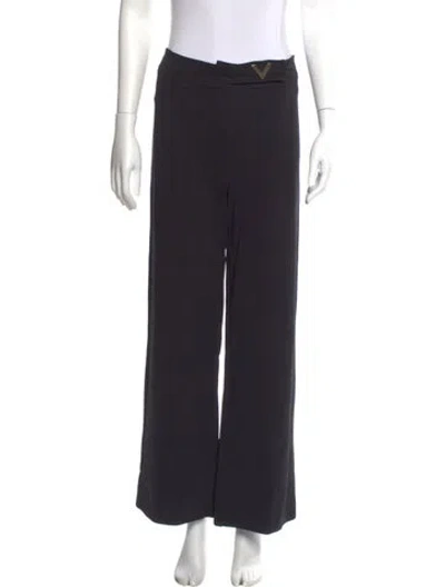 Pre-owned Valentino Wide Leg Pants In Black