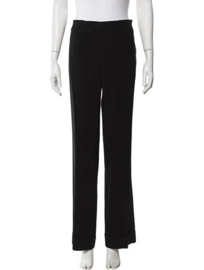Pre-owned Valentino Wide Leg Pants In Black