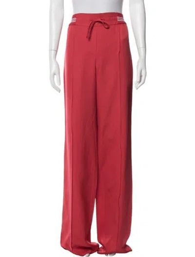Pre-owned Valentino Wide Leg Pants In Red