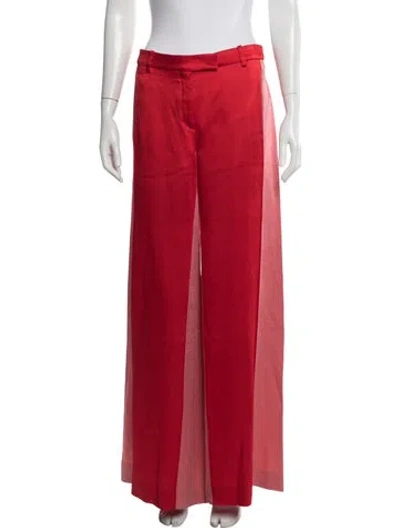 Pre-owned Valentino Wide Leg Pants In Red