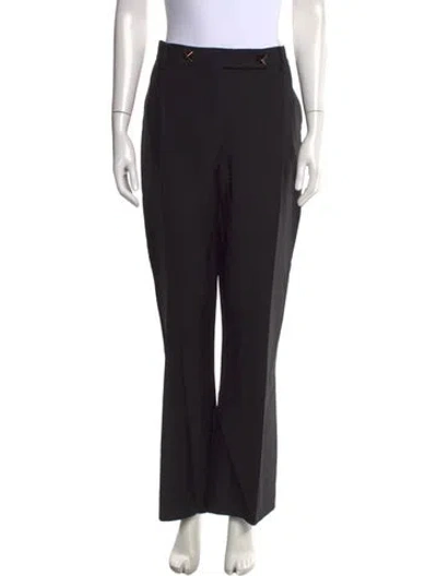 Pre-owned Valentino Wide Leg Pants W/ Tags In Black