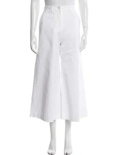 Pre-owned Valentino Wide Leg Pants In White
