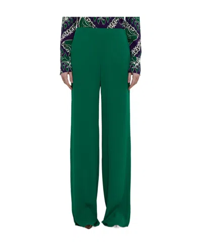 Valentino Wide-leg Silk Trousers
