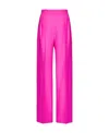 Valentino Crepe Couture Wide-leg Trousers In Pink