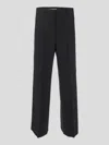 Valentino Straight-leg Velvet Pants In Black
