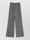 Valentino High-rise Wide-leg Trousers Featuring Pockets In Gray