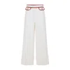 Valentino Wide-leg Trousers In Wool-silk Blend