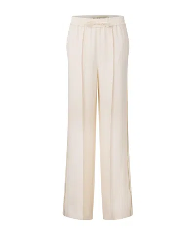 Valentino Wide Leg Trousers In White