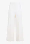 Valentino Womens Betulla Wide-leg Pressed-crease Wool Trousers In White