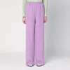 Valentino Elastic Wide Leg Trousers In Purple
