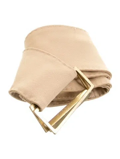 Pre-owned Valentino Garavani Wide Waist Belt In Neutrals